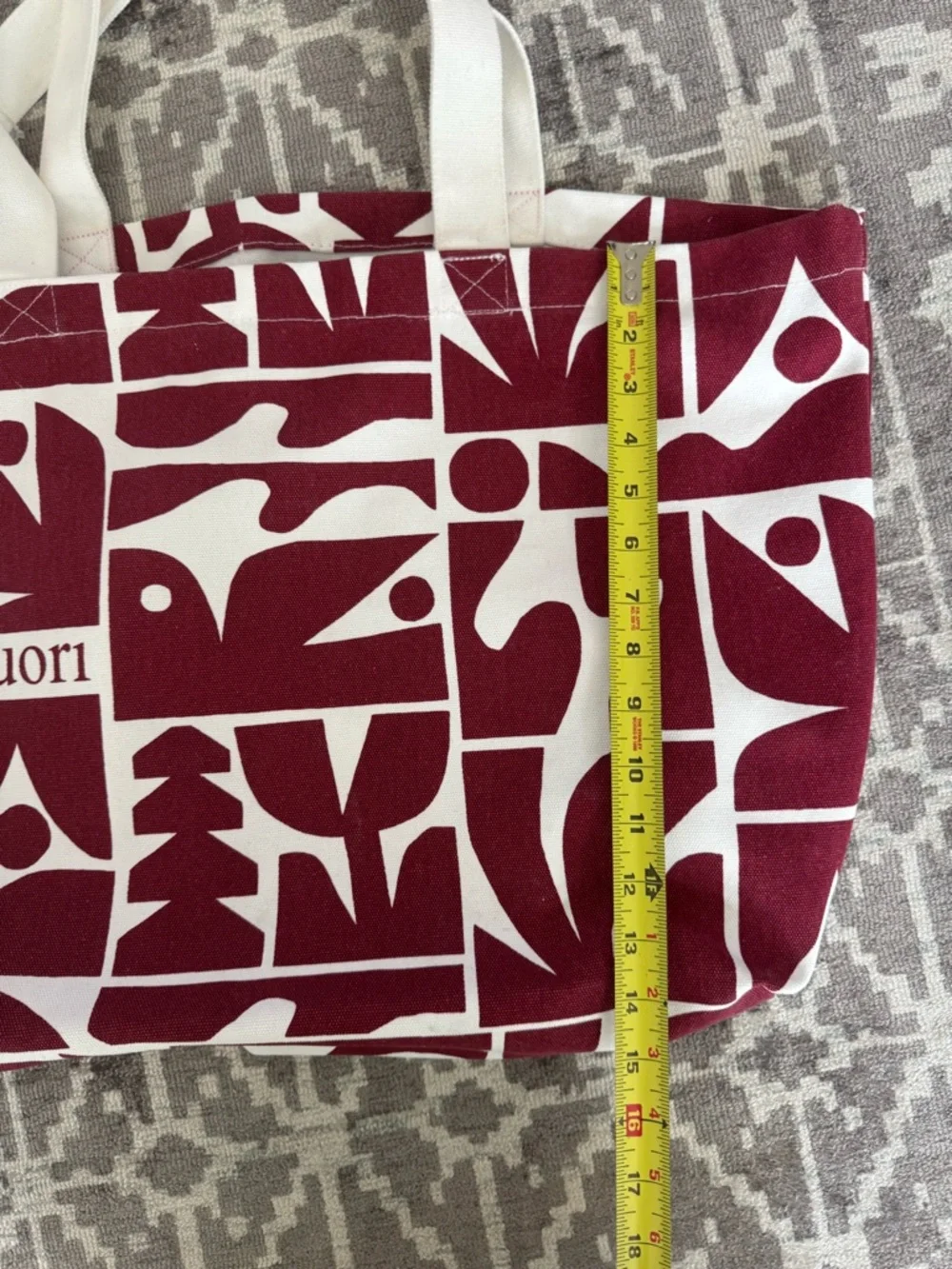 Vuori Strawberry Vuori Limited Edition Holiday Tote White Graphic Canvas Tote